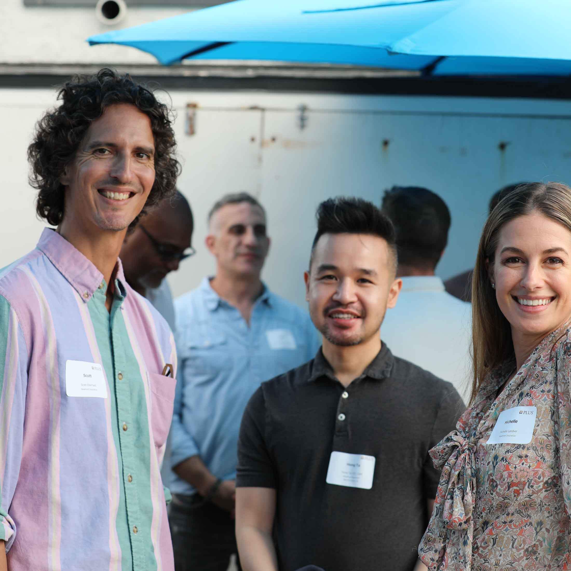 Guests mingling at a corporate event at Good Stuff Hermosa Beach