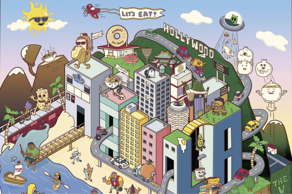 LA Times article cover image: illustration of Los Angeles
