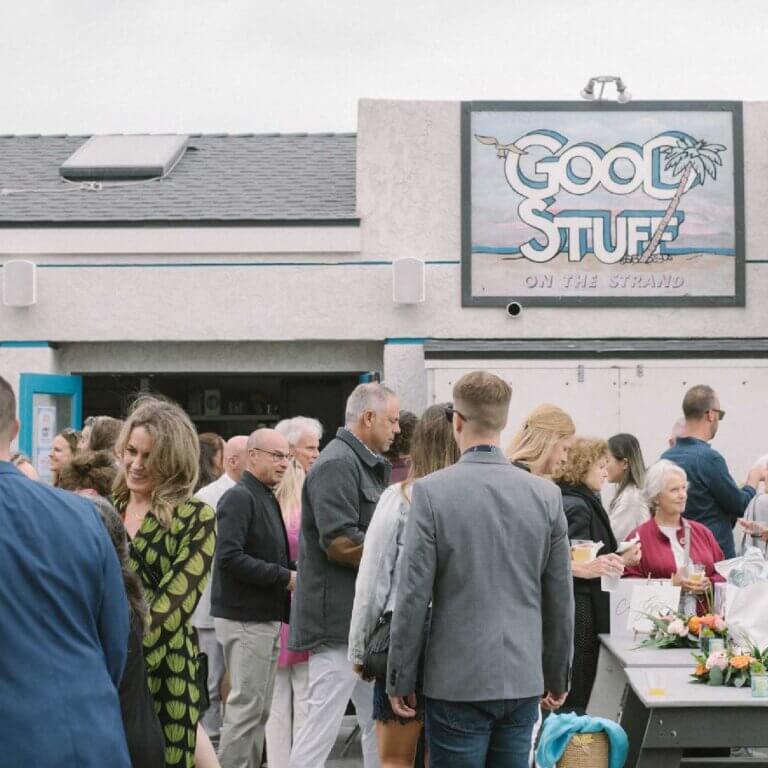 Guests at an event at Good Stuff Hermosa Beach