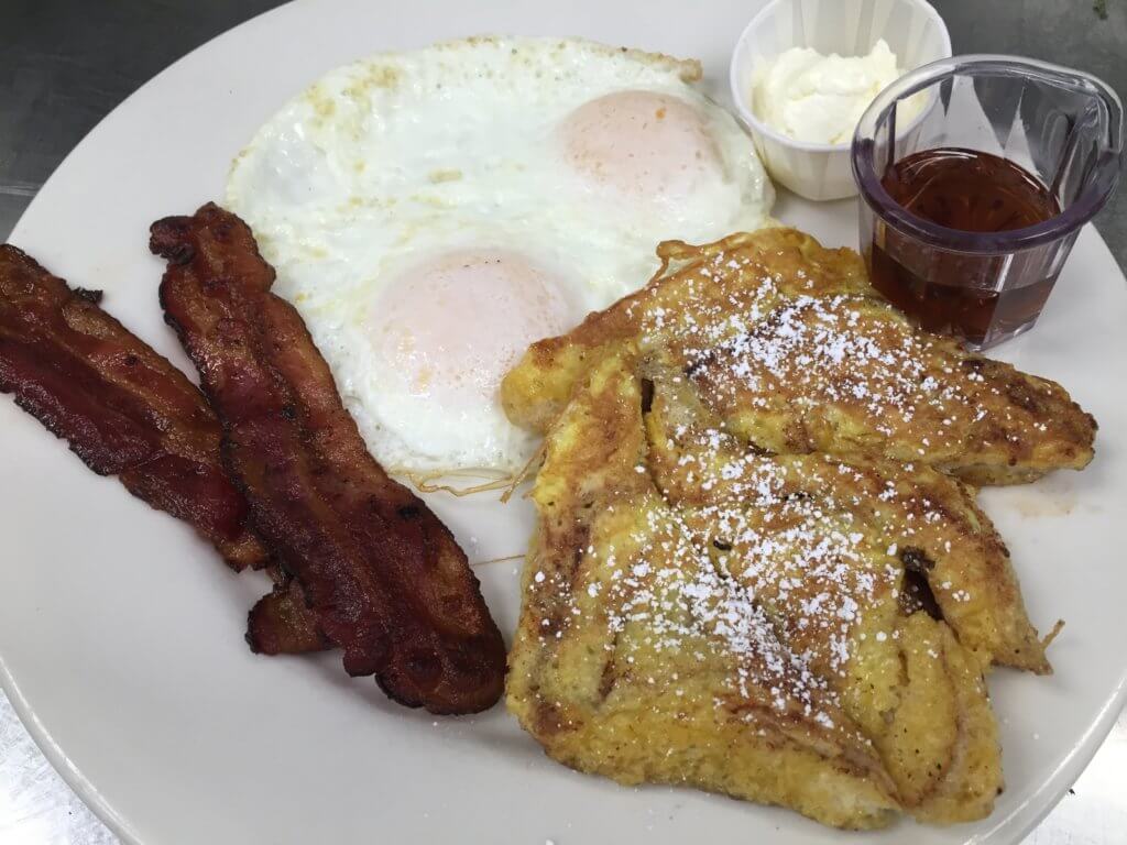 SOME STUFF WITH SYRUP - Half Cinnamon Roll French Toast