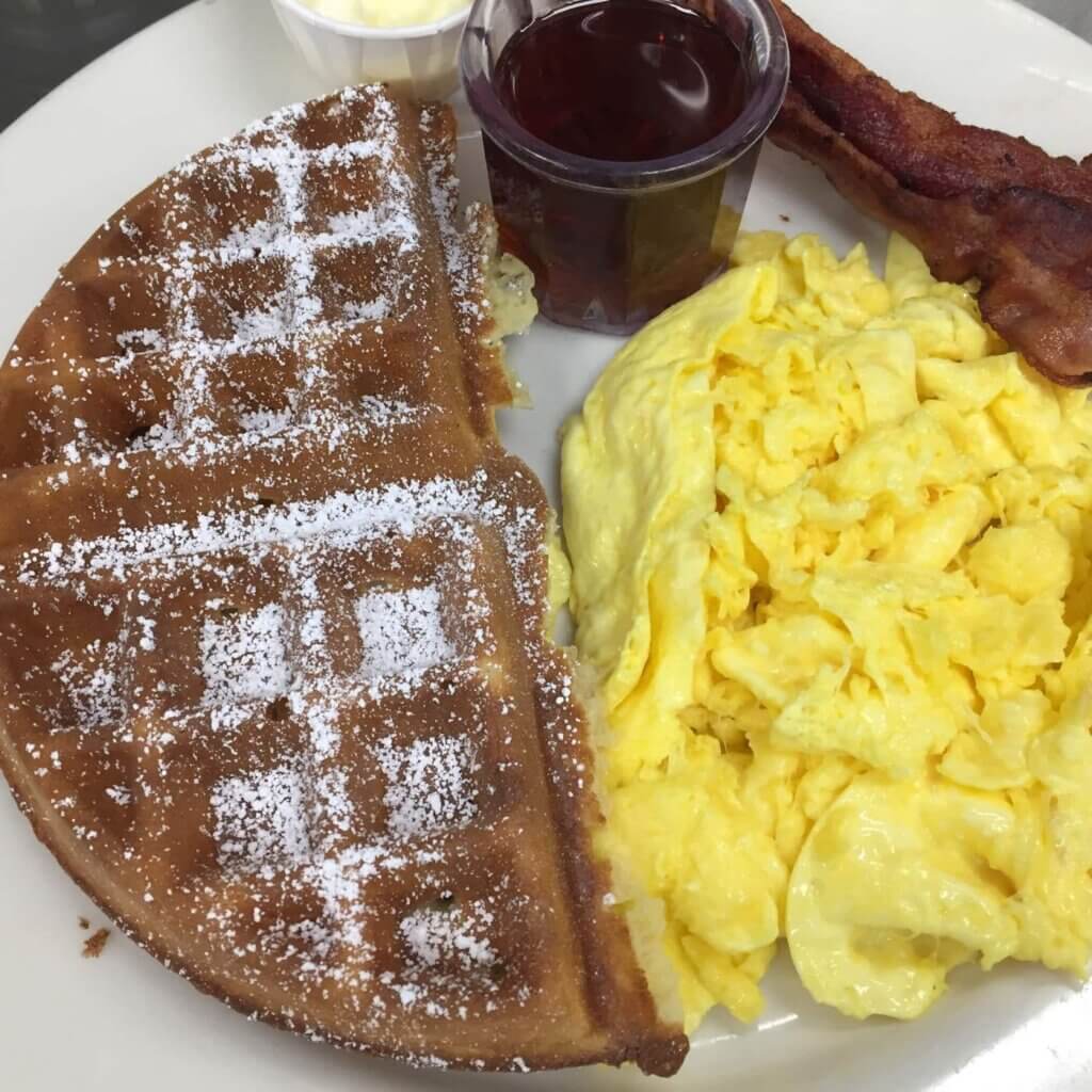 Half Waffle & Two Eggs