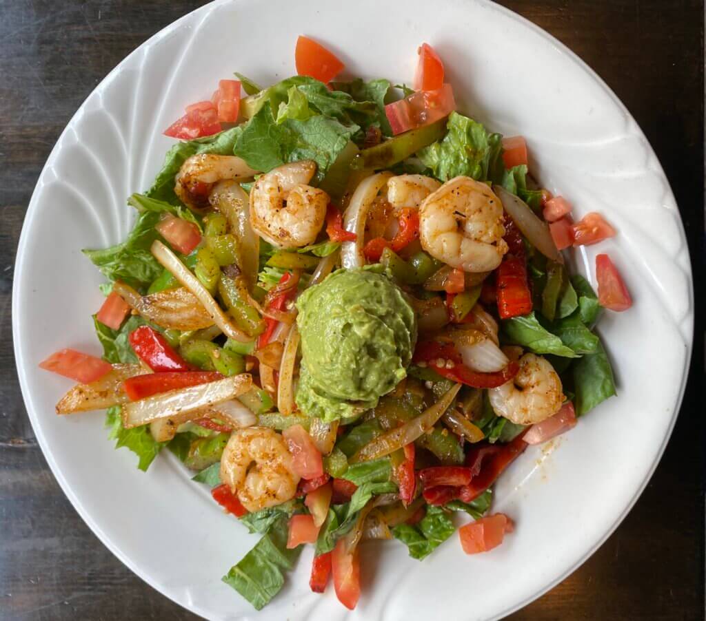 Blackened Shrimp Fajita Salad
