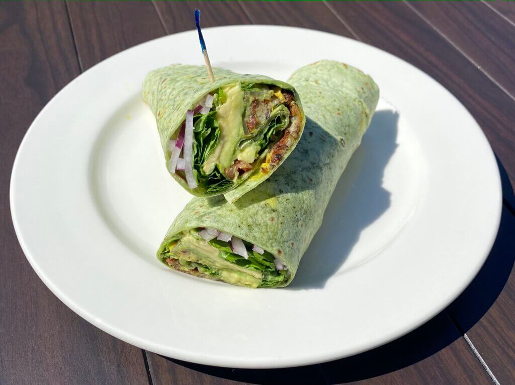 vegan avocado wrap