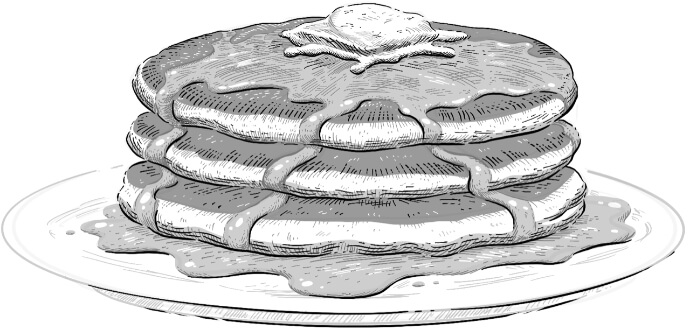 pancakes drawing